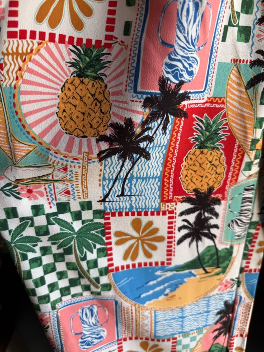 NWT Skies are Blue Castaway Calm Multi TROPICAL PRINT PANTS Size Small - Picture 6 of 13